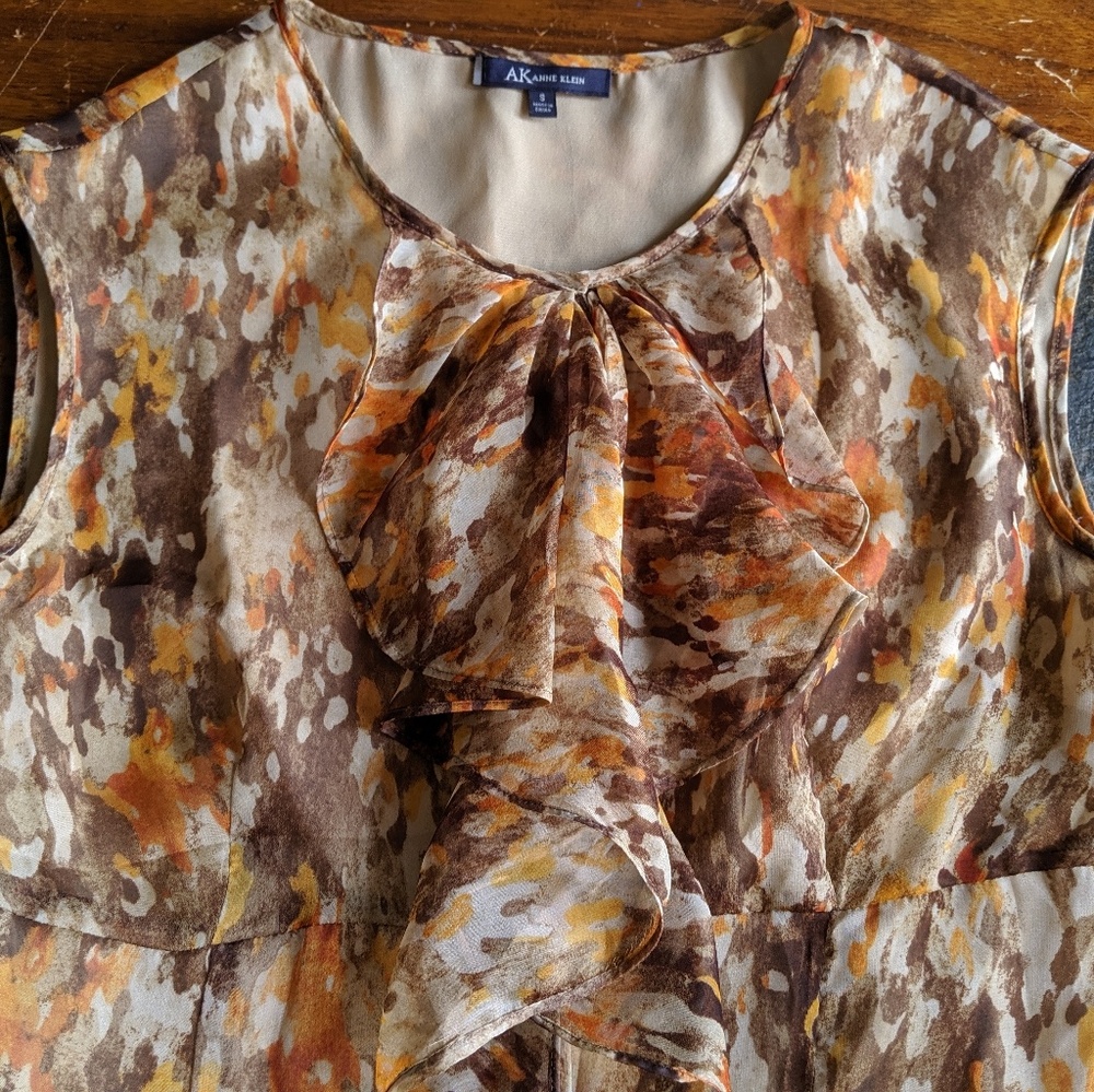 Button Down Ruffle Blouse - Picture 3 of 3